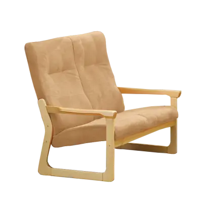 BE - 2 dvojkřeslo, koženka HOLY BE 3 - koženka světlá káva